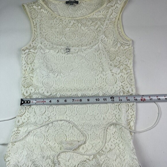 Neiman Marcus Sheer Lace Slip Maxi Dress size 4 Slip Whimsigoth Fairy sheer Boho - Picture 9 of 13